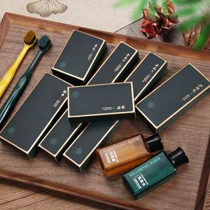 Ensemble d'articles de toilette jetables pour chambre personnalisée de luxe avec brosse à dents, shampoing, <span class=keywords><strong>gel</strong></span> <span class=keywords><strong>douche</strong></span>, fournitures pour hôtels et restaurants - Product Image 2