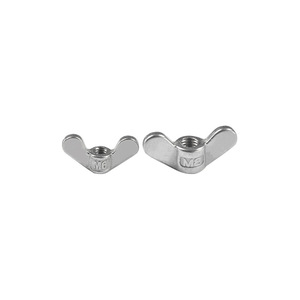 Thai Hua Wing Nuts M6 Metric Polished Flat Head Hand Tightening Nut - Product Image 1