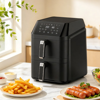 Friteuse à air chaud multifonction 12 litres à panier unique, four électrique domestique avec température réglable pour cuisine et camping-car