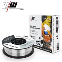 Kawat Las VECTOR MIG MAG Cored Wire 0.8 / 0.9/1.0mm 1kg 5kg D100 Roll Tanpa Gas untuk Mesin Las STAHL WERK ER308L