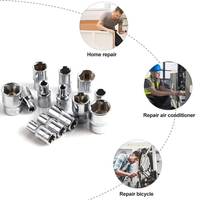 Nouvel ensemble de 46 pièces OEM de douilles métriques à cliquet réversible 1/4 po, embouts de perçage, en fer, sans boîte à outils