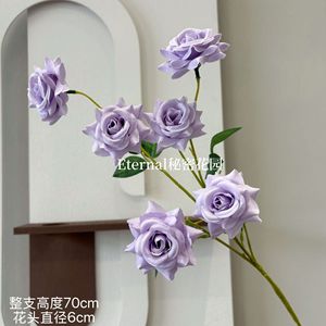 Rosas Artificiales Secret Garden, de Seda, Hechas a Mano, con 6 Cabezas, para Decoración de Bodas - Product Image 4