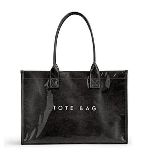 Sac fourre-tout rétro en PVC transparent avec fermeture Velcro, style décontracté et polyvalent, idéal pour les trajets quotidiens des femmes, simplicité urbaine. - Product Image 5