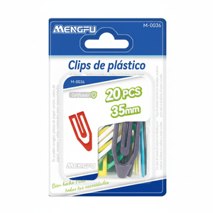 Mengfu M-0036 20 pezzi di plastica a forma di barca in ferro pinzetta per promemoria da 35mm perni per ufficio e materiale scolastico - Product Image 2