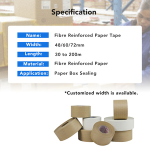 Cinta de Papel Acrílico Activada por Agua, Biodegradable, de Grado Ingeniería, para Embalaje, Escribible y a Prueba de Manipulaciones, para Cartones - Product Image 6