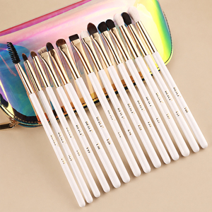High Quality Single Makeup <b>Brush</b> White Handle Black Bristle Cosmetic Makeup <b>Brush</b> Makeup Tools Flat Single Makeup <b>Brushes</b> - Product Image 3