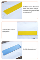 Panel de Luz LED para Cuarto Limpio de 30x120cm, Anti-UV, Bloquea Eficazmente los Rayos Ultravioleta Inferiores a 500nm