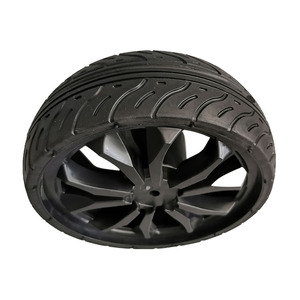 Neumático ancho de alta calidad, ruedas planas de poliuretano sin ruedas, 10x3 - Product Image 2