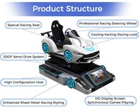Simulateur de course automobile VR 4D 2026, machine de conduite de karting, équipement d'arcade pour centre de divertissement intérieur FEC