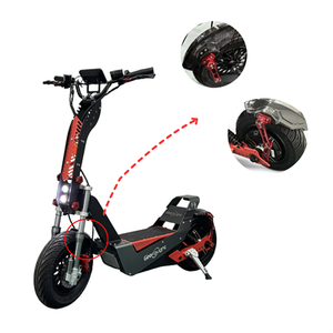 Guardabarros Delantero y Trasero de Plástico Color Fibra de Carbono de Buena Calidad con Soporte para Patinete Eléctrico Geofought F8 Racing - Product Image 5