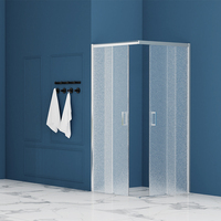 Cabine de douche coulissante en verre trempé de luxe de haute qualité Clips gratuits Voyeur accessoires de cabine de douche pour salle de bain