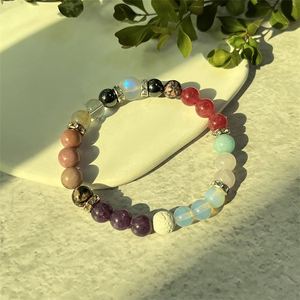 Bracelet en pierre naturelle avec perles de verre colorées, stimulant la créativité, vente en gros, remise sur commande, support audit usine - Product Image 4