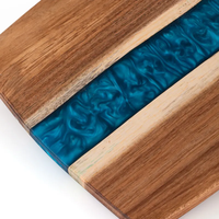 Hot-Selling Hoge Kwaliteit Acacia Hout Epoxyhars Snijplank Fruit Kaas Snijplank Serveerplank