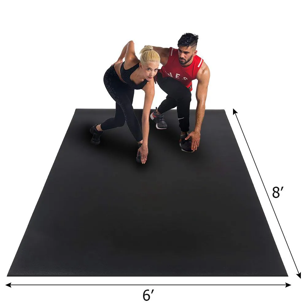 Tapis de yoga très épais, 6mm, grand tapis d'entraînement OEM écologique, en caoutchouc, vente d'usine