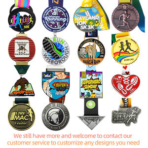 RENHUI, medallones en capas, 18K, kits de maratón, caminar, correr, 5K, artesanías de Metal, deportes, medallas y trofeos personalizados - Product Image 6