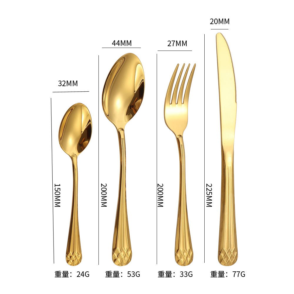Juego de cuatro piezas (oro)