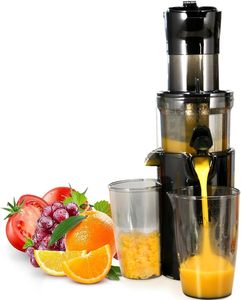 Big Mouth Electric Juicer Extractor <b>Machine</b> Stainless Steel Fruit Vegetable Orange <b>Juice</b> Cold Press Masticating Slow Juicer - Product Image 3
