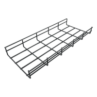 Plateau en treillis métallique 600x200mm en acier thermolaqué couleur personnalisée pour signalétique de concours de stade, éclairage et ligne d'alimentation principale