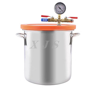 Set Industriale Automatico per <span class=keywords><strong>Camera</strong></span> a Vuoto da 5 Galloni / 16L con Pompa a Vuoto a Palette Rotative da 3CFM 110/220V per Degassaggio Resina Epossidica e Legno - Product Image 2
