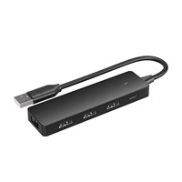 Hub USB-C de 5 Puertos, Compatible con Transferencia de Datos de Alta Velocidad, Salida USB 2.0 y 3.0, Adaptador Divisor Multi-Interfaz de Carga Rápida