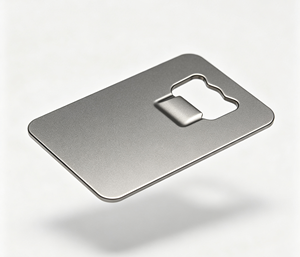 Ouvre-bouteille personnalisé en acier inoxydable, format carte de crédit, portable, résistant à la rouille, porte-clés en métal pour cadeaux promotionnels et fêtes - Product Image 3