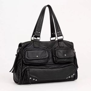 Bolso Bandolera Y2K <span class=keywords><strong>de</strong></span> Cuero PU Lavado con Remaches, Estilo Retro Europeo-Americano, Ligero, Mate, <span class=keywords><strong>de</strong></span> un Solo Hombro, para Motociclistas, el Más Vendido - Product Image 3