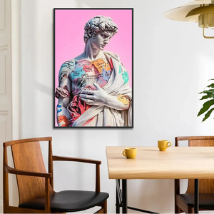 Decoración del hogar, pósteres de lienzo de estética <span class=keywords><strong>griega</strong></span>, grafiti, arte de pared moderno, escultura de David, <span class=keywords><strong>pintura</strong></span> impresa en 3D - Product Image 2