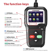 Escáner Automotriz OBD2 KW680 KONNWE, Herramienta de Diagnóstico de Automóviles, Analizador de Motor, Multi-idioma