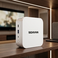 SOAYAN MQi15-Ultra Mini PC Ultra 5 255H 16 Go LPDDR5 PCIe3 NVMe SSD 2.5G LAN WiFi6 BT5.2 4K Double OS Win11 Ordinateur de Bureau Compact
