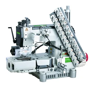 LR 008-12064P/UT Máquina de coser industrial de inserción/fijación elástica de aguja múltiple