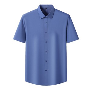 Camicia Estiva da Uomo Formale a Maniche Corte, Leggera, Non Elasticizzata, Vestibilità Comoda, Alta Elasticità - Product Image 5