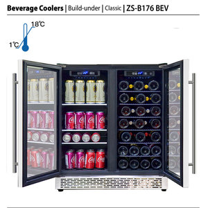 Josoo-refrigerador Lcd de doble puerta para cerveza, soporte inteligente para <span class=keywords><strong>vino</strong></span> incorporado, 176L, refrigerador para bebidas, armario para <span class=keywords><strong>casa</strong></span> - Product Image 3