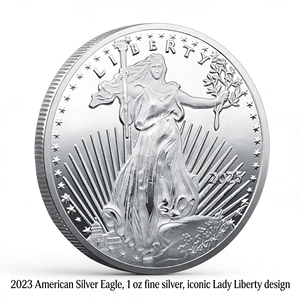 Pièce de collection commémorative en métal plaqué or et argent bicolore 3D Aigle de la Liberté Américaine 2025 - Product Image 3