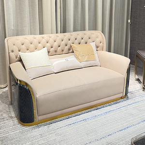 Divano di Lusso in Stile Francese in Legno Massello e Pelle, <span class=keywords><strong>Mobili</strong></span> per Soggiorno Color Ebano in Varie Dimensioni - Product Image 4