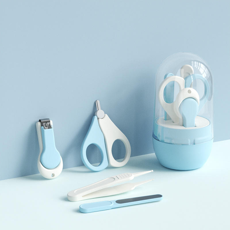 Transparent can - Blue (4-piece set)