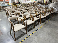 Meubles de restaurant, café et bistrot commerciaux, ensemble de table à manger nordique de luxe, 4 chaises, chaises de salle à manger modernes en bois massif