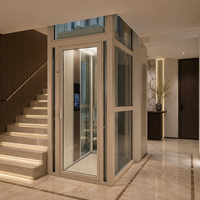 Ascenseur résidentiel compact très apprécié, capacité 320 kg, vitesse 0,35 m/s, alimentation 220 V, choix populaire, ascenseur domestique accessible