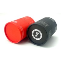 Benutzer definierte schwarze Kraft papier Verpackung Tube Box für Kosmetik Leere runde Tropf flasche Logo für Schokolade Zucker Pizza Kaugummi