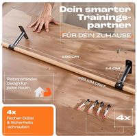 Barre de traction murale Wellshow Sport, barre de traction en bois pour économiser de l'espace, à fixer sur le cadre de la porte