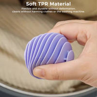 Boules de lavage et adoucissants pour linge en TPR, outil magique réutilisable, nettoyeur de machine à laver, attrape-poils et éliminateur de poils d'animaux