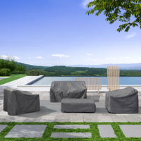 Ensemble de jardin Sigarten en teck et acrylique 4 pièces avec un siège confortable, un fauteuil et une table basse