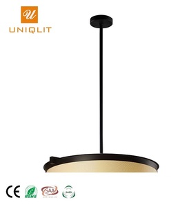 Europa del Sur 3 Luz de Metal pantalla de tela de hierro negro colgante accesorios de luz - Product Image 5