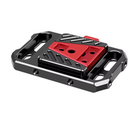 Mini plaque de batterie en V en alliage d'aluminium, pince de rail à double trou de 15 mm, support de caméra multifonctionnel, flexible et léger