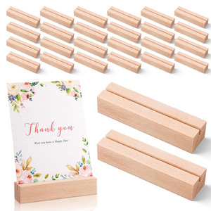 LOGO personalizzato tavolo in <span class=keywords><strong>legno</strong></span> rustico in <span class=keywords><strong>legno</strong></span> Memo titolare della carta foto immagine nota Clip supporto per matrimonio - Product Image 2