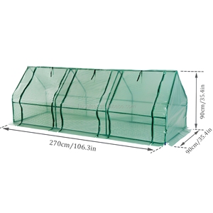 Invernadero Moderno para Exteriores con Estructura de Acero y Túnel de PE, Ecológico para Jardín con Diseño Plegable - Product Image 2