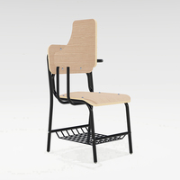Chaise d'écriture en bois avec tablette pour la formation en classe, en contreplaqué africain, pour projets scolaires