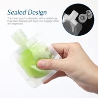 Feiao Sachet Doypack à bec verseur rechargeable pour shampoing, crème, liquide de lavage, cosmétiques, échantillons de crème solaire, format voyage