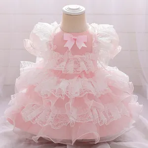 Vestido occidental de princesa para niños recién nacidos, ropa de fiesta para primer cumpleaños