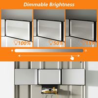Coiffeuse pliable à trois faces pour le maquillage et la coupe de cheveux avec trois miroirs à lumière LED pour l'auto-coupe des cheveux Miroir de barbier à 3 voies