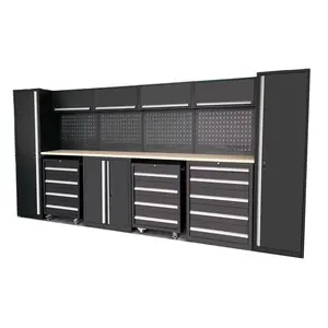 JZD Factory Heavy Duty Steel Cabinets Modular Garage Storage Tool Box Workbench For Workshop Workplace Tool Cabinet